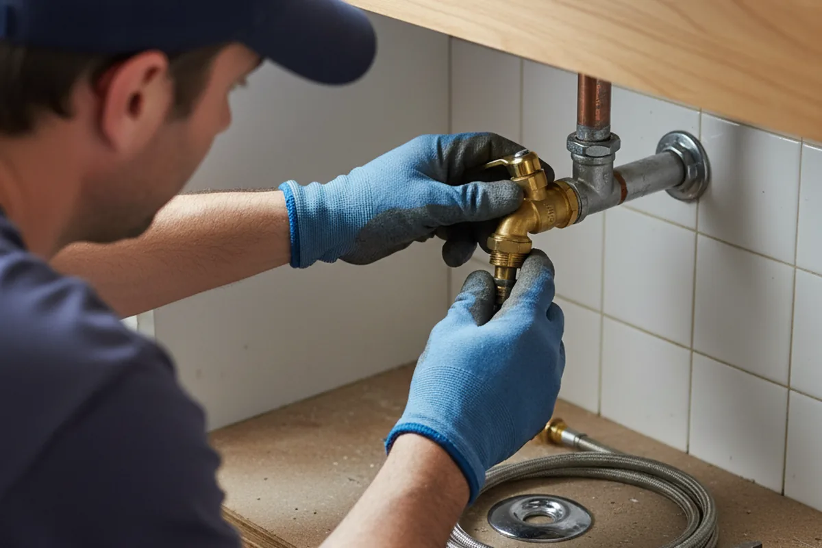 Shutoff valve and fitting work during Emergency Plumbing in Rogersville